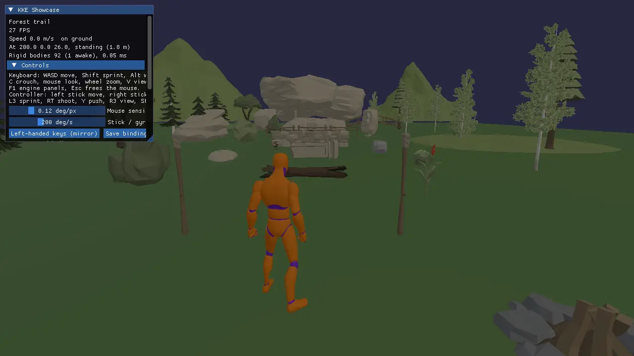 A forest trail scene