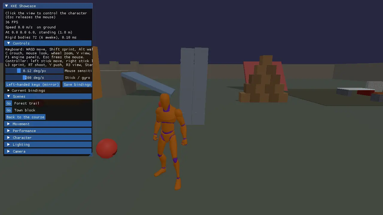 Bodies spawned from a script, drawn as one batched mesh
